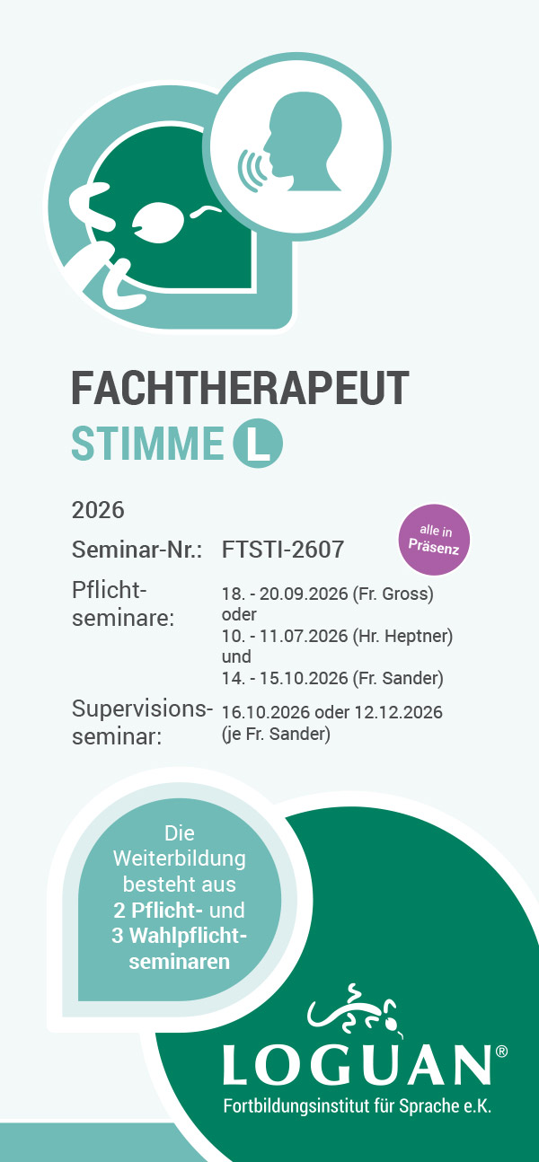 Loguan Flyer Fachtherapeut Stimme 2025