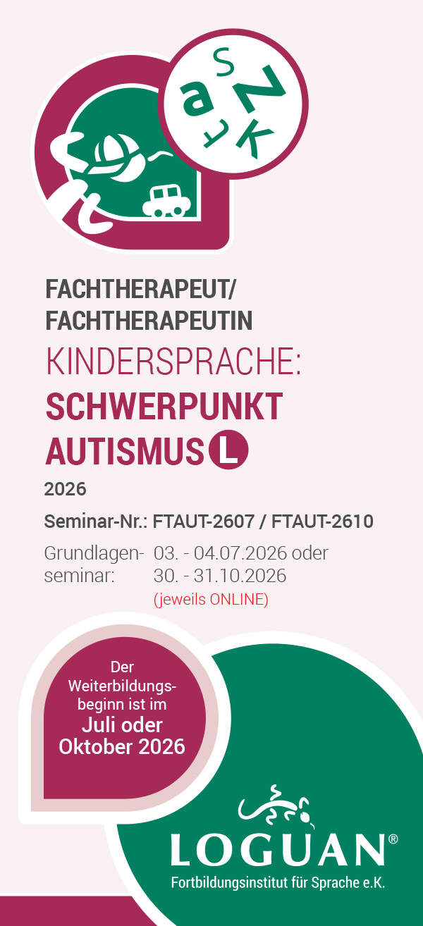 Loguan Flyer Fachtherapeut / Fachtherapeutin Autismus